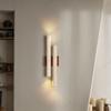 New Retro LED Yellow Hole Stone Long Wall Lamp Living Room Corridor Bedroom Bedside Atmosphere Decorative Lighting