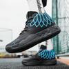 Mode Herr Dam Basketbollskor med Andningsförmåga Sneakers Inomhus Stora Träningsskor Anti-halk Slitstarka Höga Sneakers