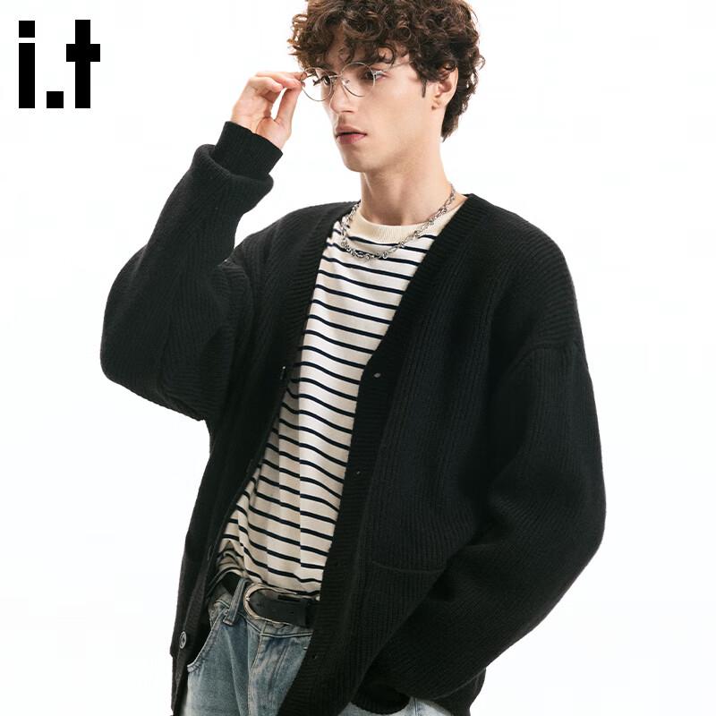 Fingercroxxit Unisex Locker geschnittene V-Ausschnitt Strickjacke