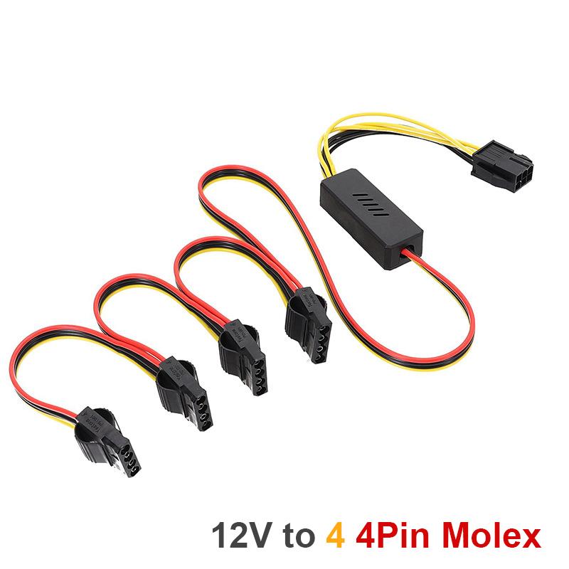8Pin/6Pin zu Sata Festplatten Netzteil Adapter Anschlusskabel 12V zu 4Pin Molex HDD Stromversorgungskabel