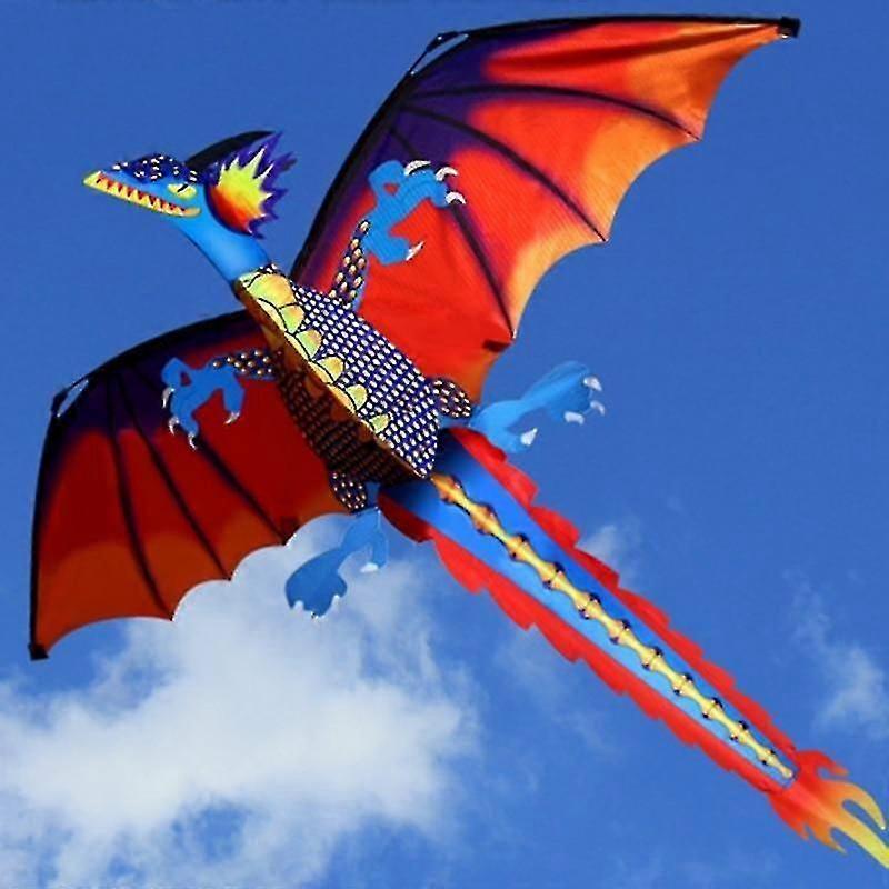 3D Dragon Kite for Adults with 100 Meter Line and Long Tail Designed for Outdoor Flying Activities and Fun