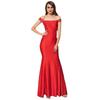 Women's Red Lace Embroidered Evening Gown: Elegant Chinese Bridesmaid or Welcoming Dress