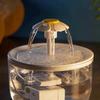 1L Automatic Circulating Cat Water Fountain USB Electric Mute Pet Water Dispenser Dog Transparent Petal Water Filter Off Power