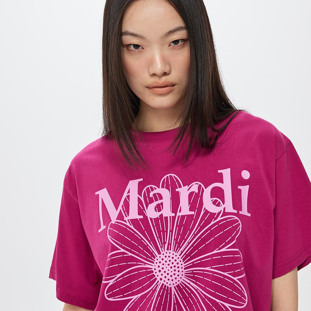 [mardimercredi] Футболка Flowermardi Малиновый Лавандовый