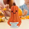 Halloween Pumpkin Decoration Crochet Pumpkin Hug Handmade Positive Energy Ornament for Mental Health Support