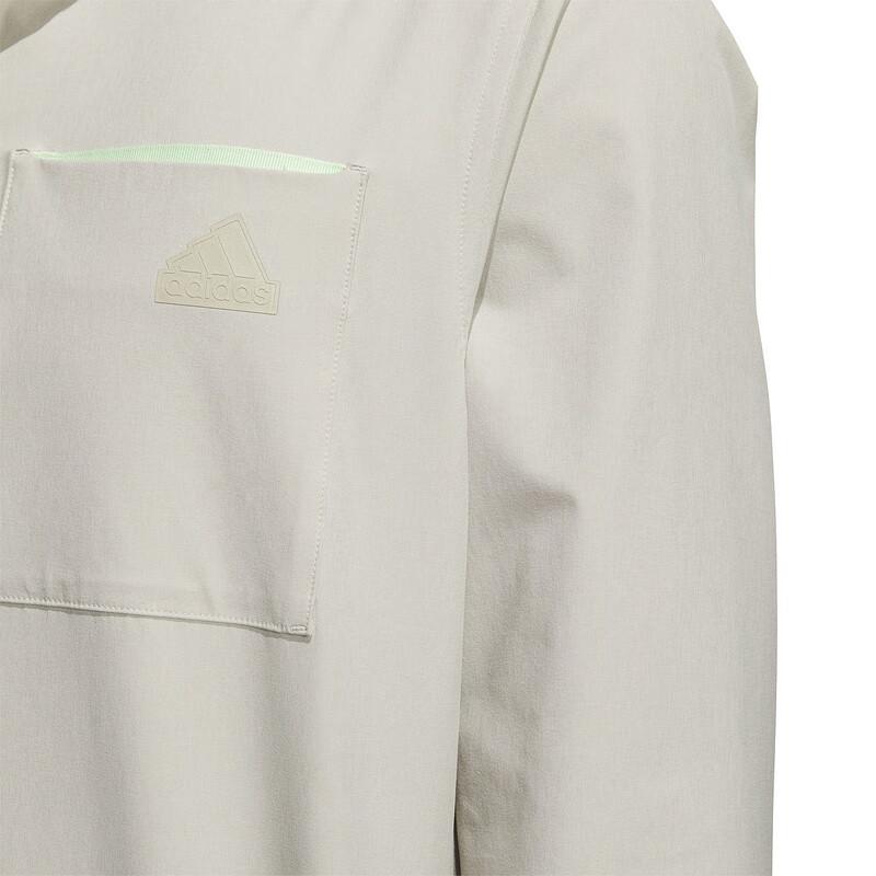 Adidas Solid Color Casual Sports Long Sleeve Shirt Men Shirts Light-Brown JE8598