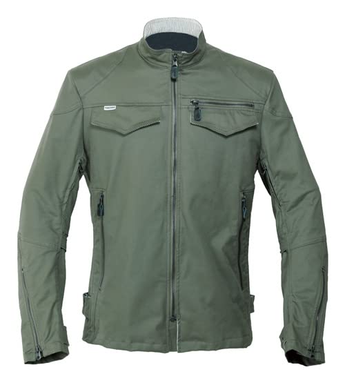 Powerage Cotton Riders Jacket PJ-24102 (XXL, Olive)