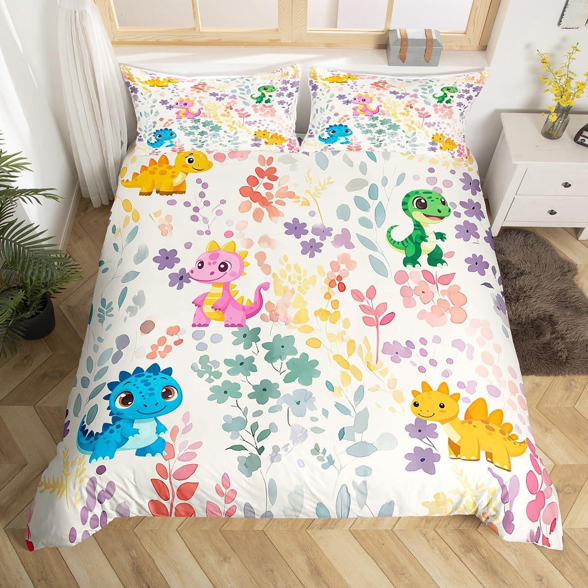 

Набор стеганого одеяла с принтом динозавров, трехпредметный, цифровая печать, домашний текстильный комплект, домашний текстиль AU Double 180*210
