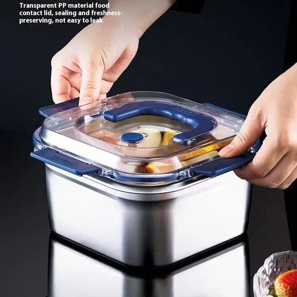 Thick Stainless Steel Food Preservation Box with Leak-proof Seal, Suitable for Microwave Ovens and Induction Cookers, Multi-func