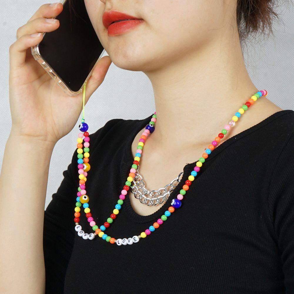 JIAXIAO Mobile Phone Straps,Chain Evil Eye Jewelry Anti-Lost Lanyard Phone Charm Mobile Phone Chain Clay Beaded Love Letter RT-K210065D JIAXIAO Mobile Phone Straps,Chain Evil Eye Jewelry Anti-Lost Lanyard Phone Charm Mobile Phone Chain Clay Beaded Love Letter RT-K210065D