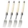 Jaswehome Laguiole Cutlery Set 4piece Steak Knives Forks Soup Spoons Teaspoons Ivory Color Flatware Stainless Steel Tableware