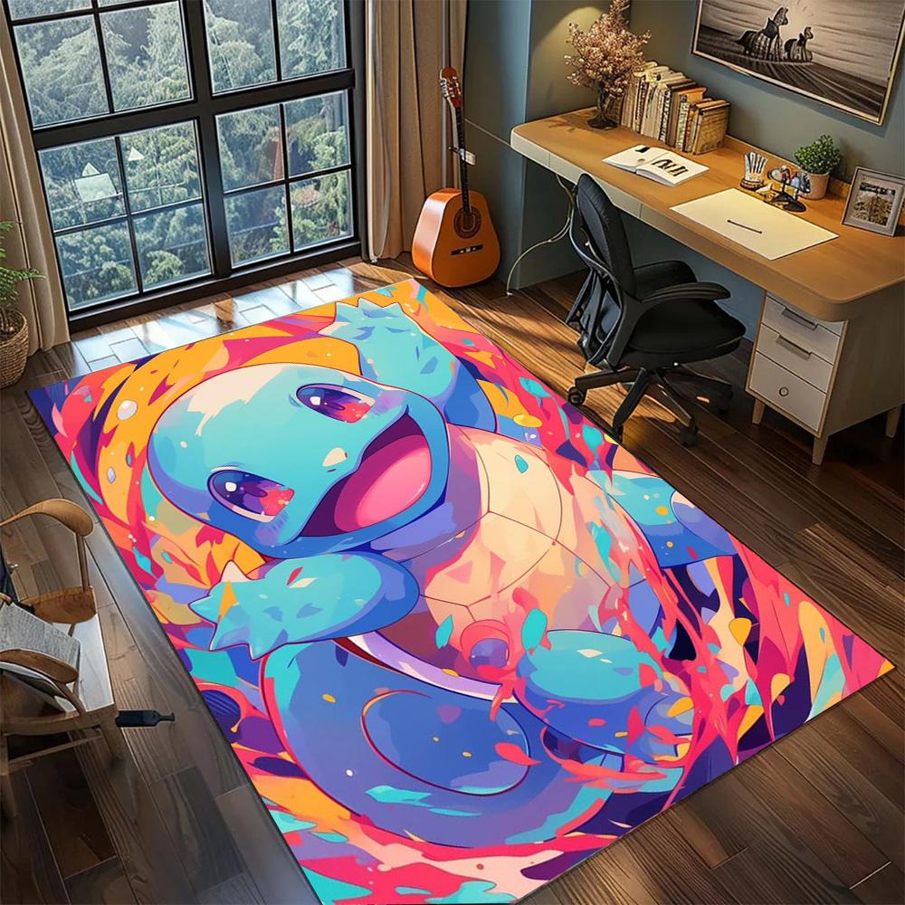 

Squirtle Carpet Large Coverage Floor Mat, Non Slip Washable Area Rug Bedroom Household Ornament.-TING 60x90cm