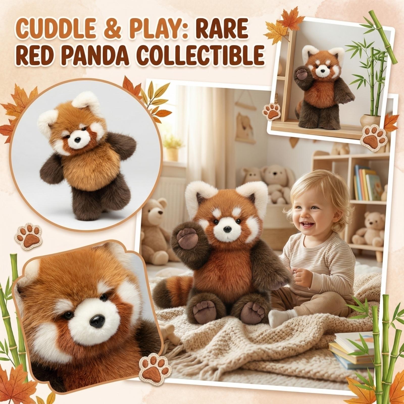 

Red Bear Plush Toy | Rare Collectible | Animal Series: Red Bear One Size