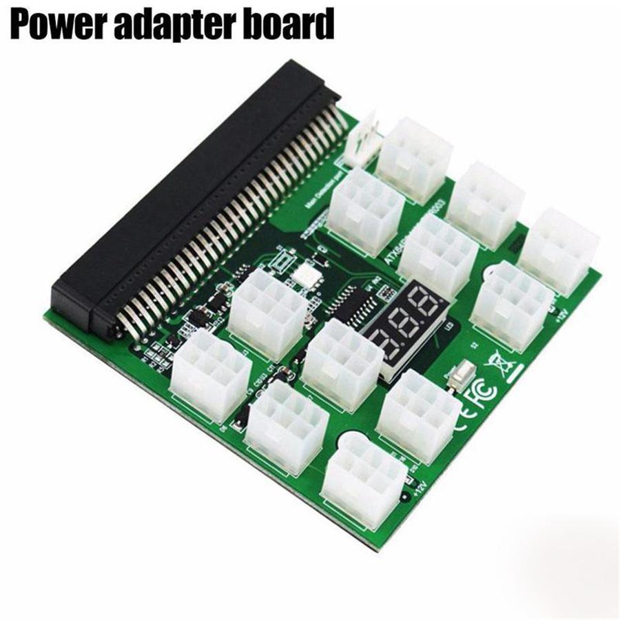 For HP PSU GPU 6 PIN 1600W Mining Power DPS-1200FB 12 Ports Breakout Board Green