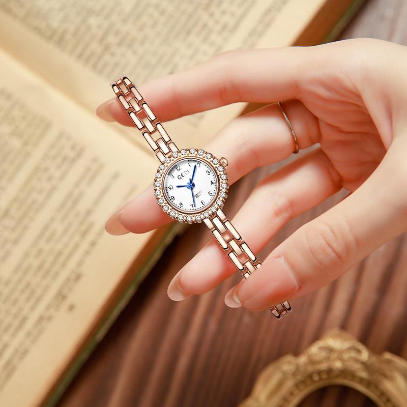 Jw Diamond-Encrusted Alloy Bracelet Watch Student Light Luxury Waterproof Quartz Watch Women'S Niche Small And Exquisite Watch