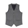 Brown Vest Men's Formal Business Suit Suede Waistcoat Groomsmen for Wedding New Cowboy