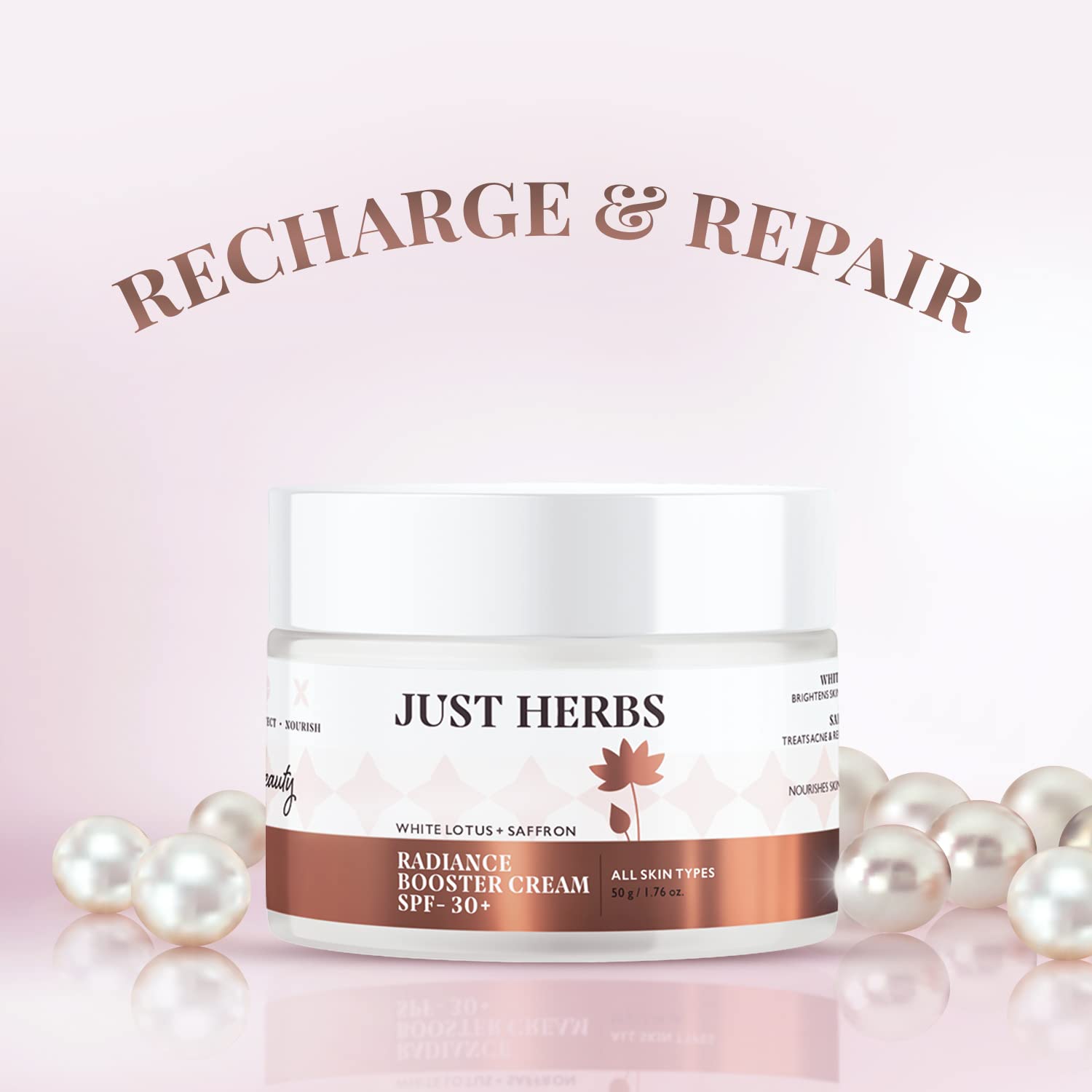 Отбеливающий крем для лица с SPF 30+ Крем-усилитель сияния шафрана и белого лотоса — фото 2