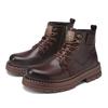 Men's Retro High-Top Martin Boots – Lightweight, Breathable, British Style Motorcycle and Work Boots for Autumn/Winter.