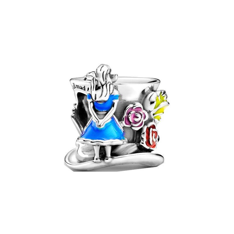 New Disney Charms Bracelet Winnie the Pooh Beauty and the Beast Dumbo Monsters Inc Jewelry for Women
