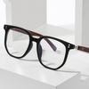 Men'S Neutral Wood Grain Metal Frame Myopia Glasses Myopia Glasses Women'S Glasses 0-1.0-1.5-2.5-3.5 Myopia Glasses