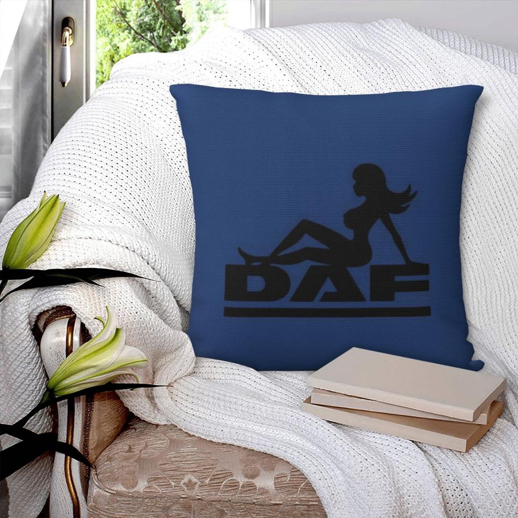 Daf Truck Logo Čtvercový povlak na polštář Potah na polštář Povlak na polštář Dekorační polštář pro Domov Ložnici Auto