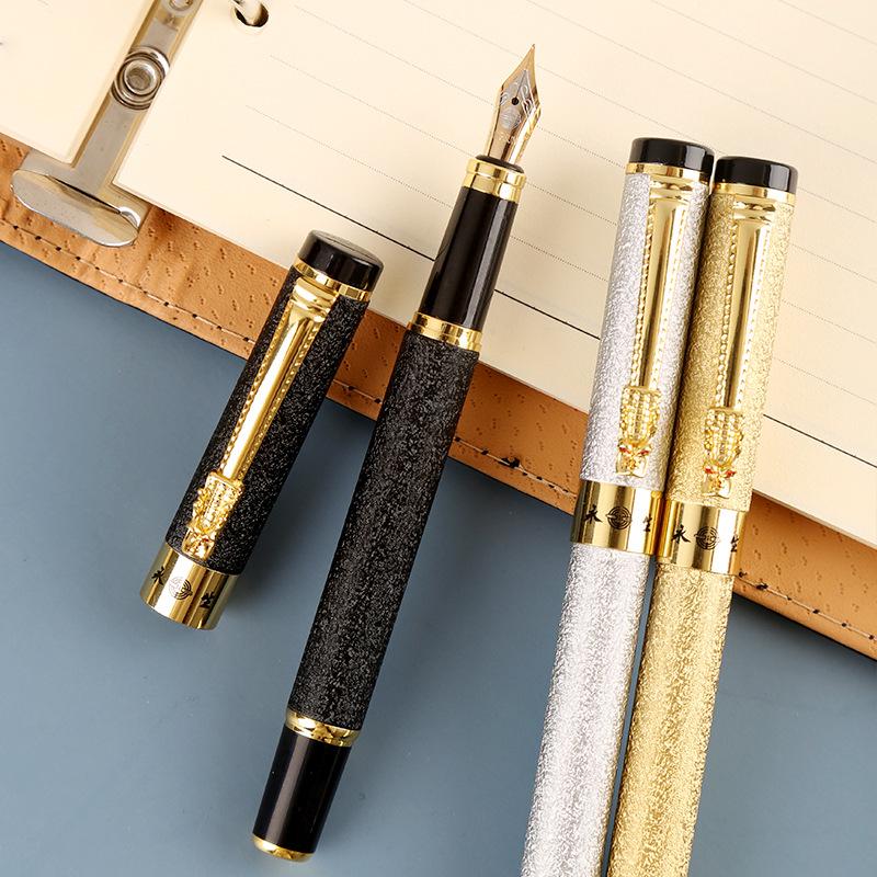 Set Elegante de 3 Piezas de Bolígrafos Yongsheng: Pluma Fuente de Metal, Bolígrafo, Pluma de Agua para Firmas en Caja de Regalo para Hombres, Mujeres, Oficina.