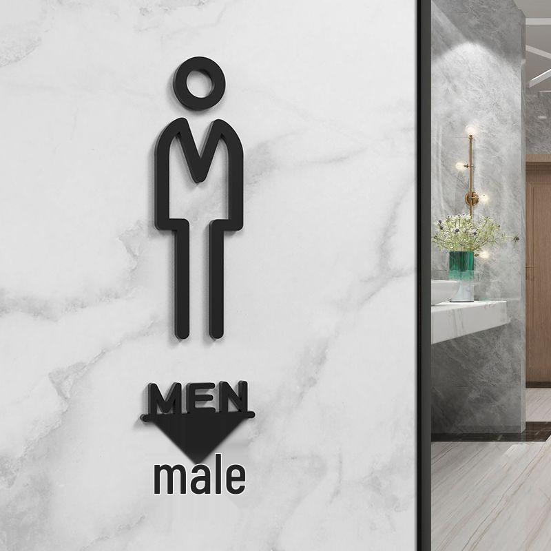 Niestandardowe znaki toaletowe: Kreatywne naklejki na toaletę do biura i hotelu dla mężczyzn/kobiet