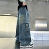 Boys' Soft Denim Jeans - Spring & Autumn 2025 Korean Style Straight-Leg Trendy Loose-Fit Workwear Pants