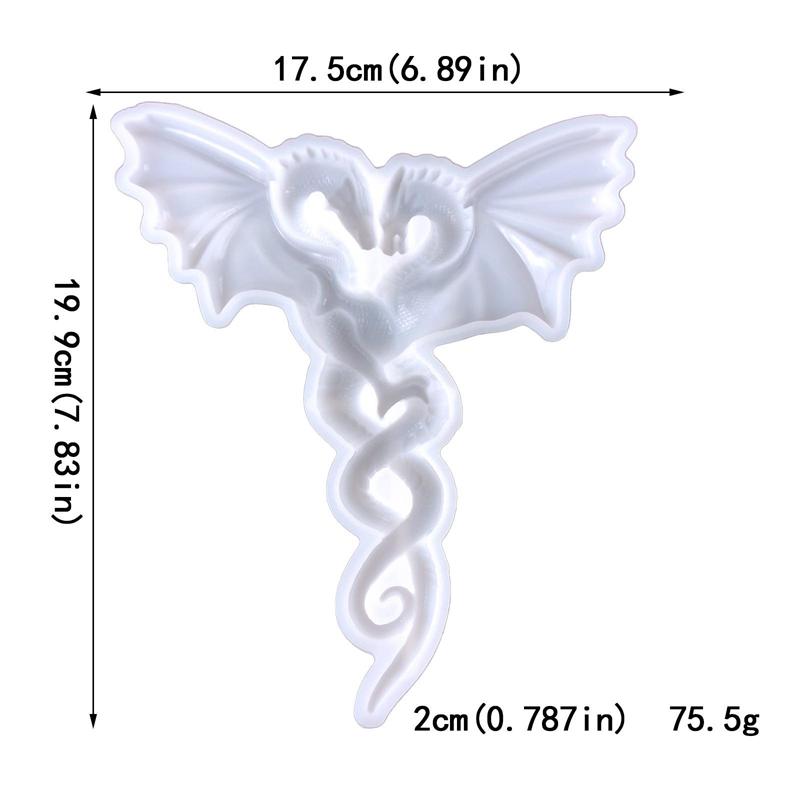 DIY Couple Dragon Ornament Silicone Mold, Crystal Resin Epoxy Mould Handmade Home Wall Decor Craft Making Tool Gift