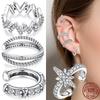 New In 925 Silver Single Simple Heptagram Ear Clip Earrings For Women Fashion Jewelry Birthday Gift Trending