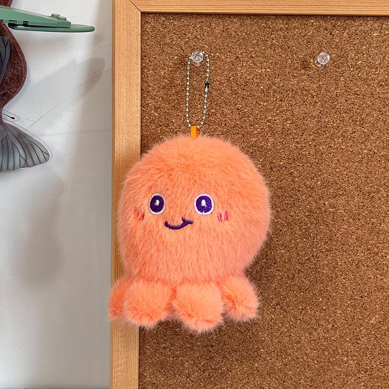 1Pcs Soft Simulation Animal Whale Small Pendant Turtle Ocean Animal Plush Keychain Starfish Pp Cotton Plush Toy Home Decoration