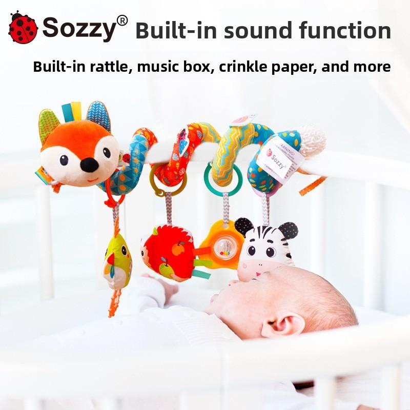 Fuchs Reh Baby Plüschtier Tier-Mobile mit Hängespielzeug für Säuglinge zur visuellen und motorischen Entwicklung