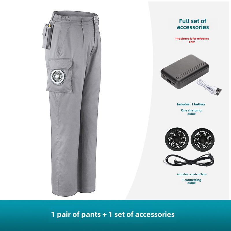Men's Summer Cooling Overalls with Built-in Fan