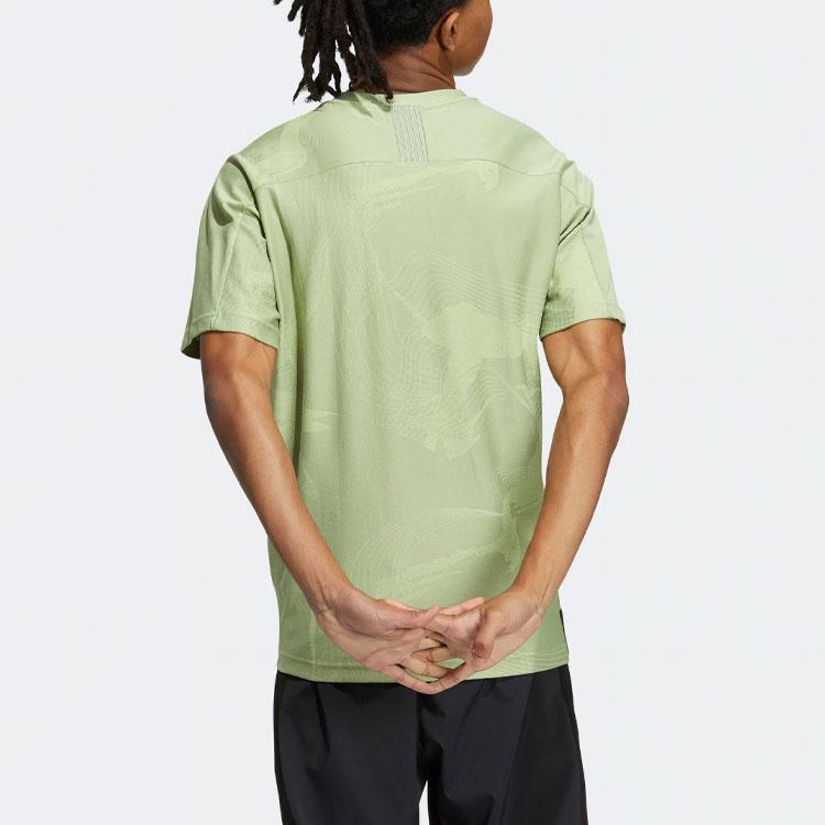 Adidas Sport Short Sleeve T-shirt Men Tops Acid-Green HE5147