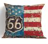 Pc Vintage Route Amerikanische Flagge Kissenbezug Dekorative Kissenhülle für Büro Schlafzimmer Wohnzimmer Auto Sofa