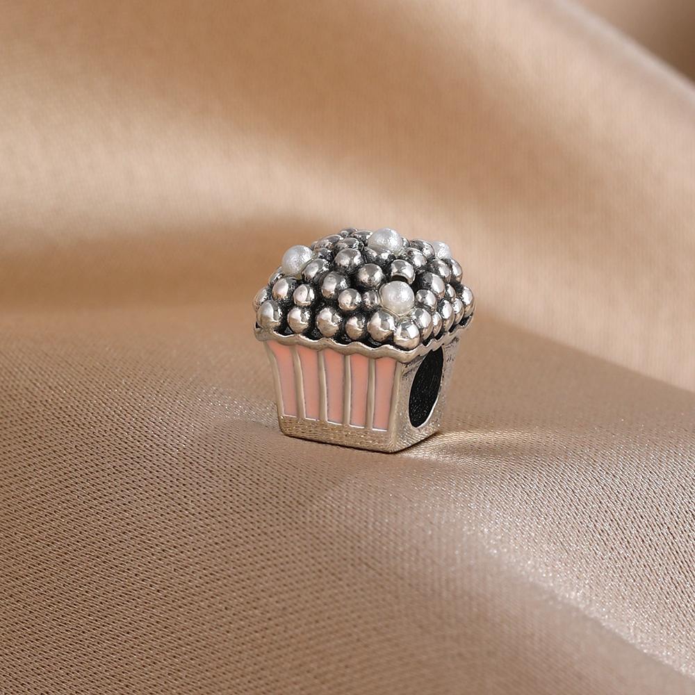 New 925 Silver Happy Birthday Cake Food Series Pendant Number Beads Fit Exquisite Bracelet Women Diy Jewelry Gift Ice Cream Charm
