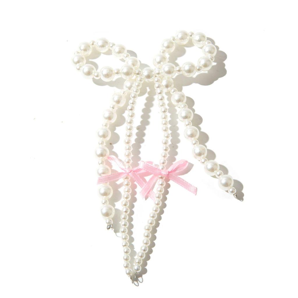 Korean Faux Pearl Bow Shoe & Bag Charm Accessories