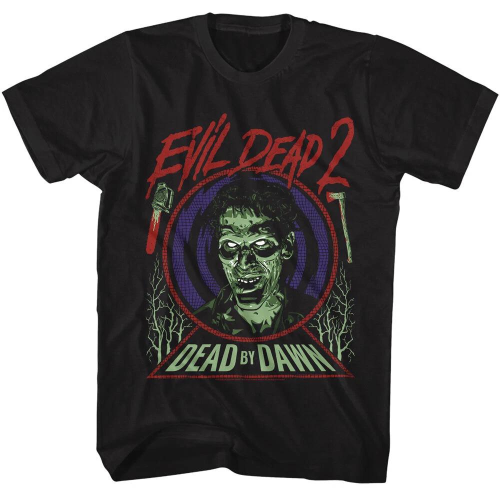 The Evil Dead 2 Movie Ash Williams Dead By Dawn Bloody Chainsaw Men s T Shirt 3XL
