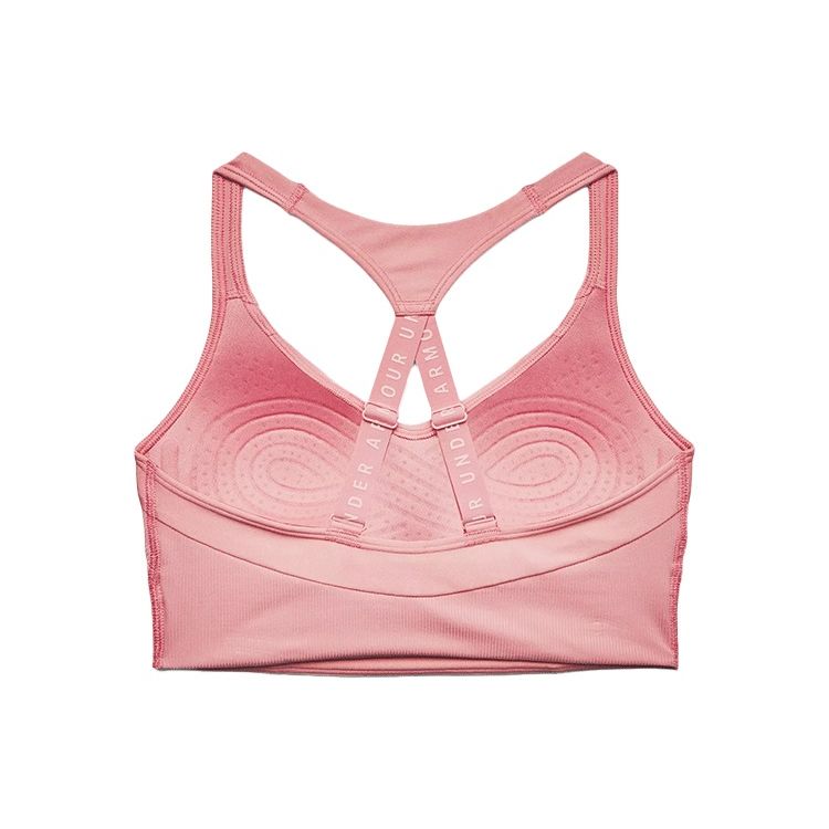 Under Armour Infinity Rib Solid Training Sports Bra Women Underwear Clay-Pink 1365772-663