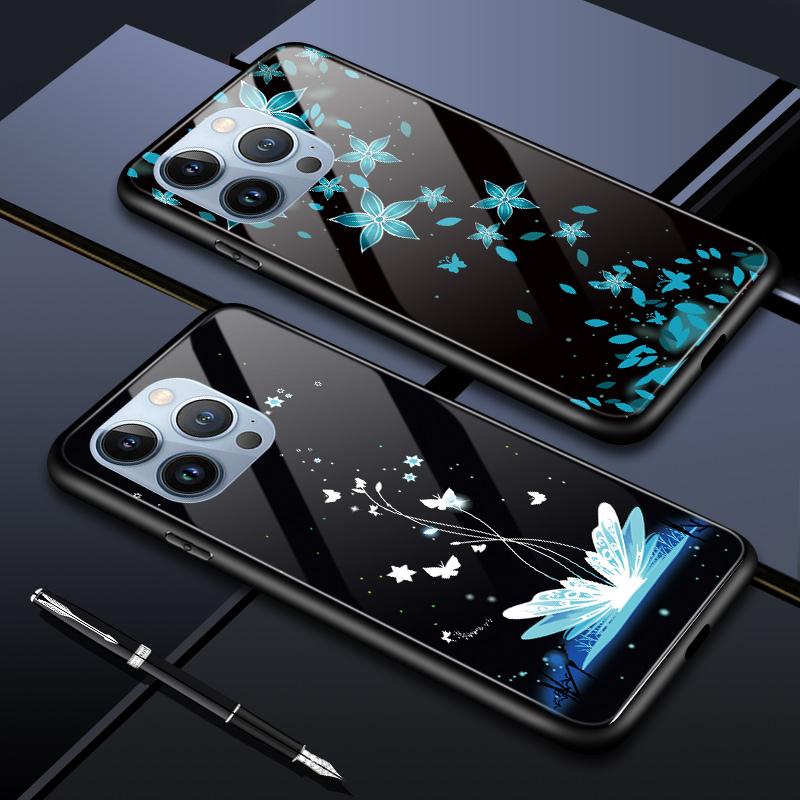 Tempered Glass Phone Case For Huawei P30Lite Honor 90Lite 9X X6A X9B Infinix Hot40 Note30 Tecno Spark20 Moto G15 G22 Soft Edge Shockproof Smooth Shell