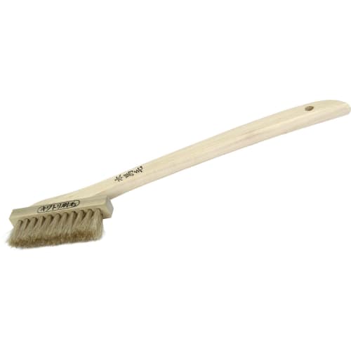 Kinch? Plastering Brush with Handle, Kiwatori, 2 Lines, White Horsehair