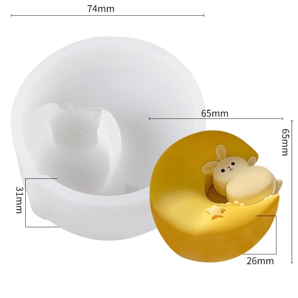 Kitchen Accessories Pastry Mold DIY Household Cake Molds Funny Moon Rabbit Silicone Molds