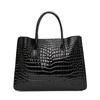 Aidani Luxury Crocodile Pattern Genuine Leather Tote Bag, Large-Capacity Handbag, High-End Commuter Bag for Women