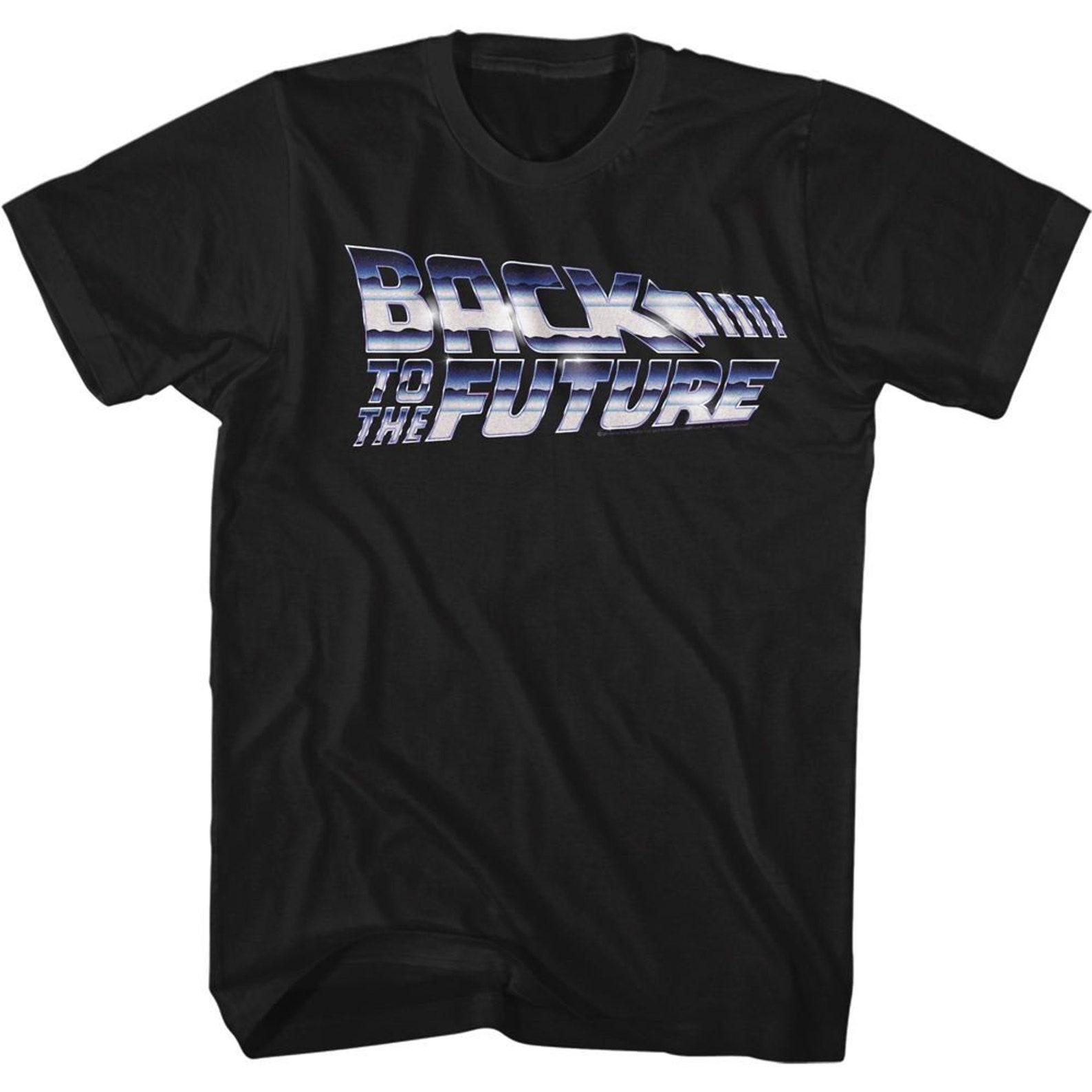 Back To The Future Chrome to the Future Black Adult T-Shirt M
