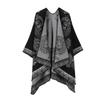 In-Stock Women's Double-Sided Tassel Shawl Cape - Classic Style, High-End, Warm, Perfect for Travel.