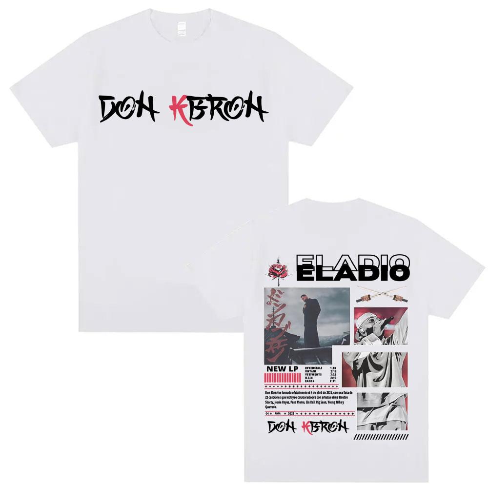 Rapper Eladio Carrion New Album 2025 Tour Tshirts for Unisex Fashion Gothic 100 Cotton Tshirt Short Sleeve Casual Cotton T Shirt