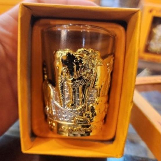 Shot Glass Alloy Steel Traditional Dance Temple Place Cup Vintage Silver Gold Color Bar Pub Club Restaurant Drinkware Bartender Tools