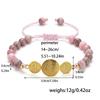 Waterproof Natural Stone Religious Bracelet Stainless Steel  Charm Braided Adjustable Women Jewelry
