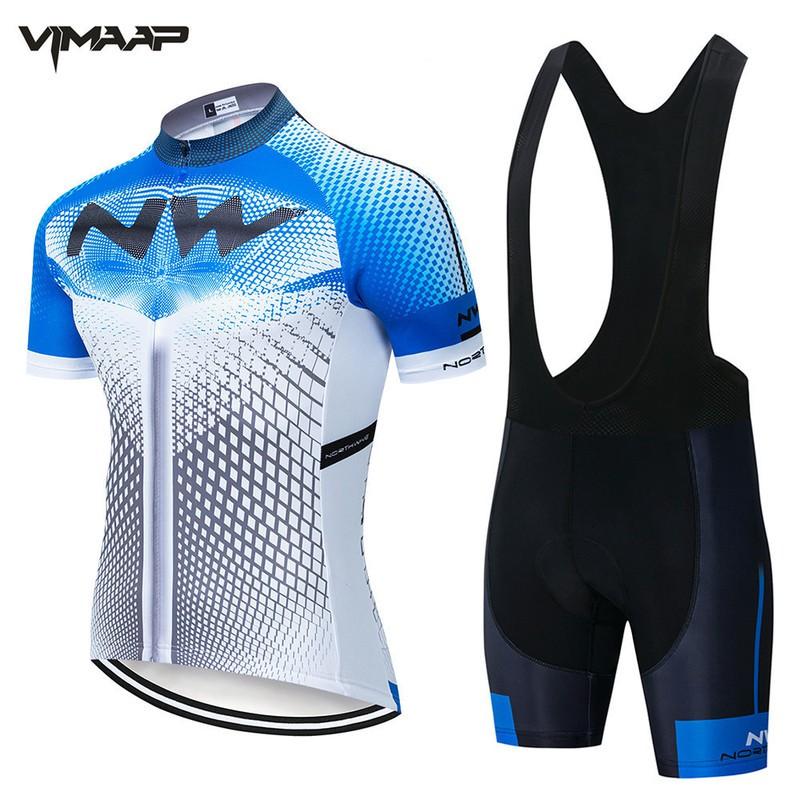 Mens Cycling Jersey Set Short Sleeve Breathable Quick-Dry Bike Top Road Mountain Biking Outdoor Sports