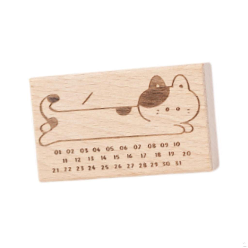 Creative Wood Stamp Scrapbooking Kit for Cat Theme DIY Craft Journal